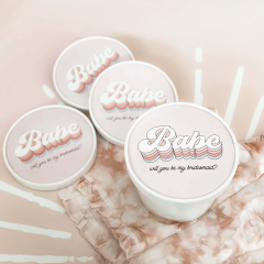 Round Gift Box - Retro Bride & Babe